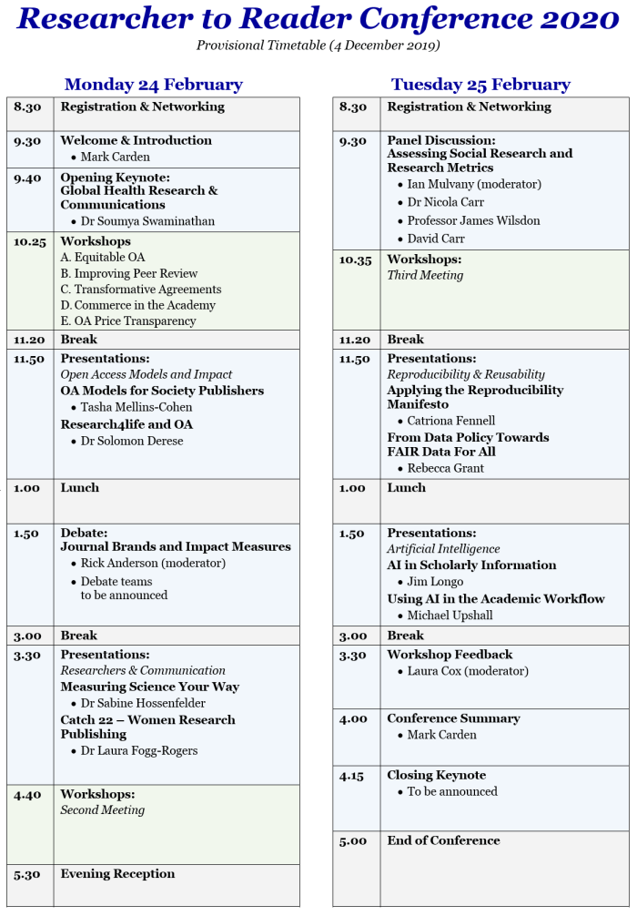 Provisional Timetable v02